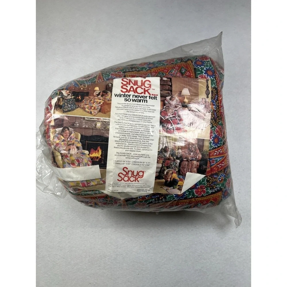 Vintage Snug Sack Hibernator Medium Heritage Quilts‎ Wearable Sleeping Bag 1970s